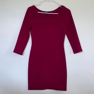 XXI 3/4 sleeved ribbed mini dress